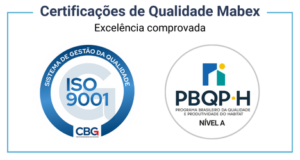 A imagem mostra um informativo sobre as certificações de qualidade obtidas pela Mabex.